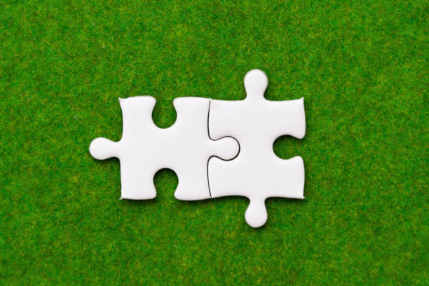 istock two connected jigsaw puzzle pieces on green grass background 964766836