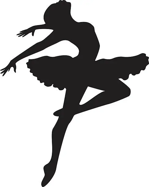 Vector illustration of Ballerina Silhouette