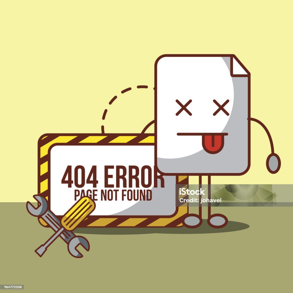 404 error page not found 404 error page not found technical problem vector illustration Accessibility stock vector