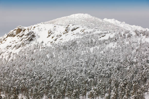 istock Winter mountain forest snowy landscape. Navacerrada, Spain 964775508