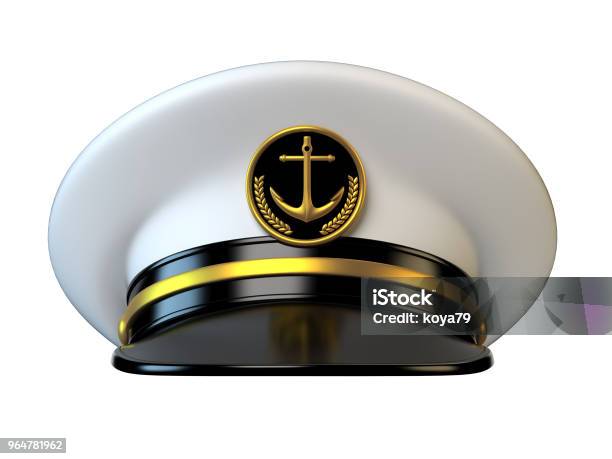 Navy Cap Ship Officer Admiral Sailor Naval Captain Hat Stock Photo - Download Image Now