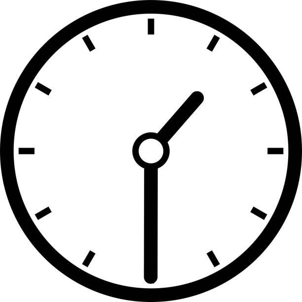 Black Clock illustration This is a vector illustration. number counter stock illustrations