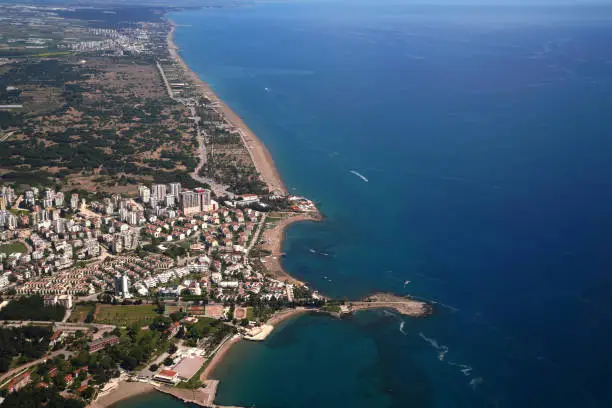 View over Lara and Kundu districts of Antalya, Turkey.