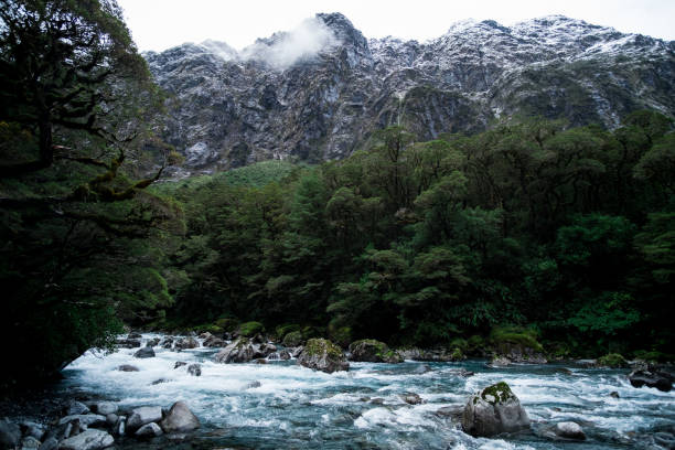 istock A blue glacier river among the nature with snow mountain. 964793714