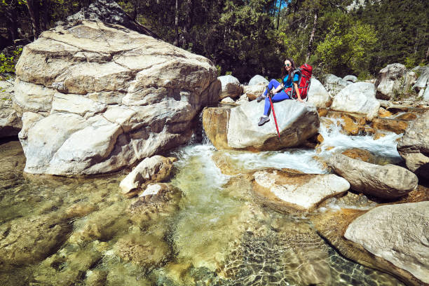 istock Traveling is a tourist route with a backpack 964797364