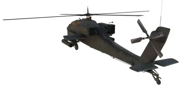 Digitally generated image of a Apache helicopter