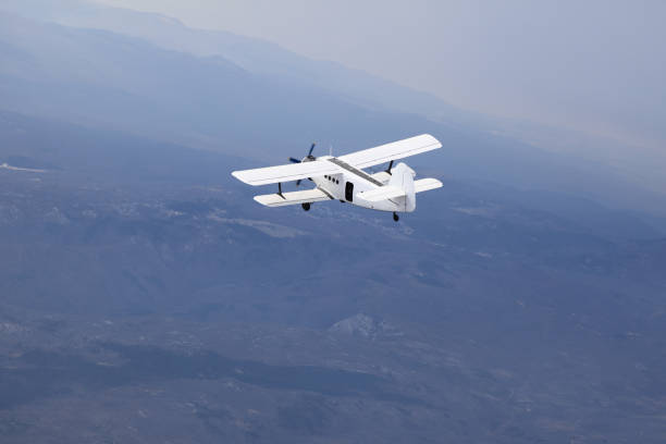 istock Vintage biplane in air 964804470