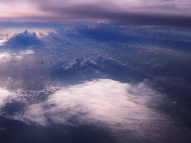 istock The blurry design background of sky backgroud before sunrise,reflection of sunlight pass through smoky cloud,beautiful top view,abstract art design. 964804620