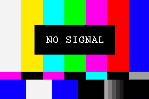 No signal TV test pattern background stock photo