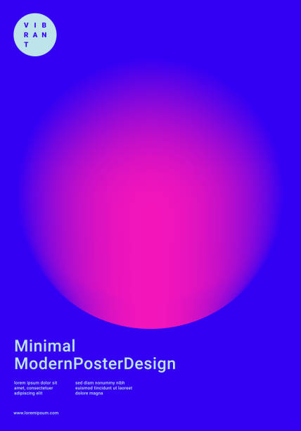 鮮やかなグラデーション図形デザイン テンプレート - 夜空 月 幻想点のイラスト素材／クリップアート素材／マンガ素材／アイコン素材