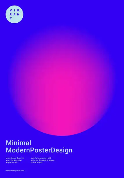 Vector illustration of design template with vibrant gradient shapes