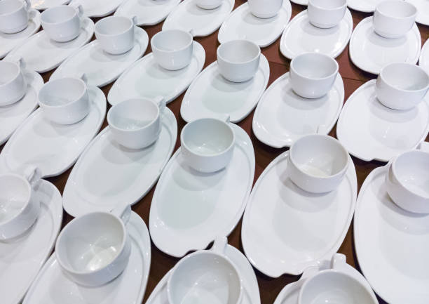 istock Clean porcelain coffee set. 964813602