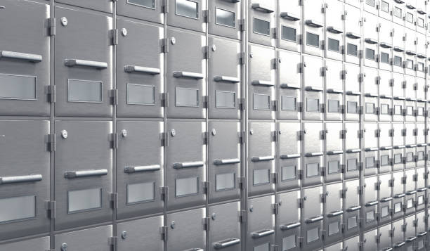 istock Cabinets for storage, saving valuable banking and archival data. 3d illustration 964819102