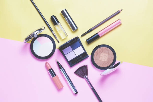 istock Beauty, decorative cosmetics. Makeup brushes set 964820024