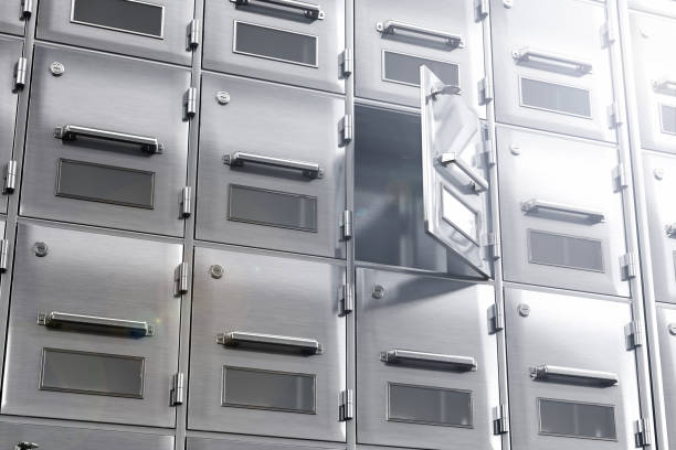 istock Open Metal Cabinet Box. 3d illustration 964820202