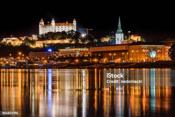 Bratislava At Night Stock Photo - Download Image Now - Architecture, Art, Bratislava