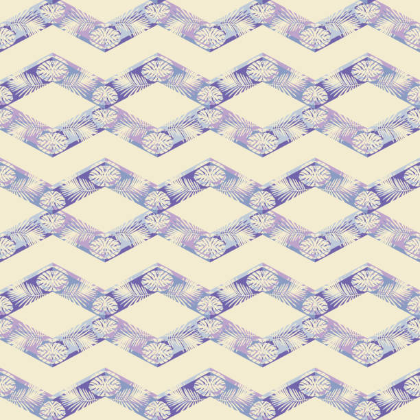 istock Seamless vector background with decorative leaves. Halftone. The texture of rhombus. Texture of palm leaves. Textile rapport. 964824922