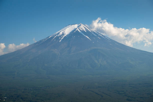 istock Beautiful view Fuji mountain with snow 964828070