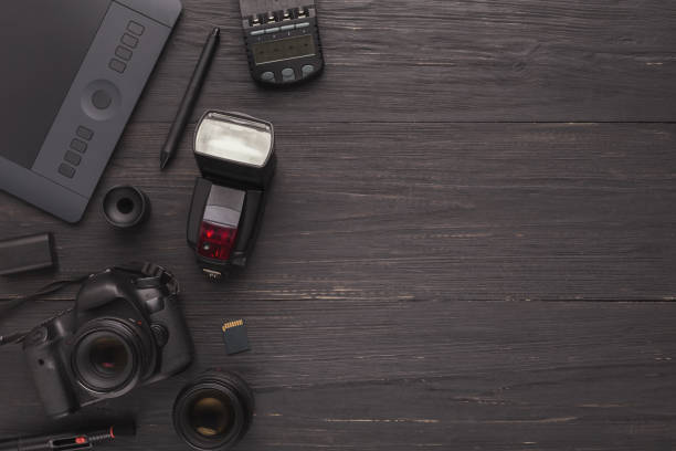 istock Diverse personal equipment for photographer 964838566
