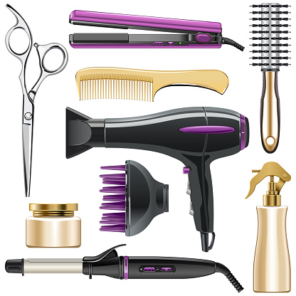 Vector Hair Styling Icons