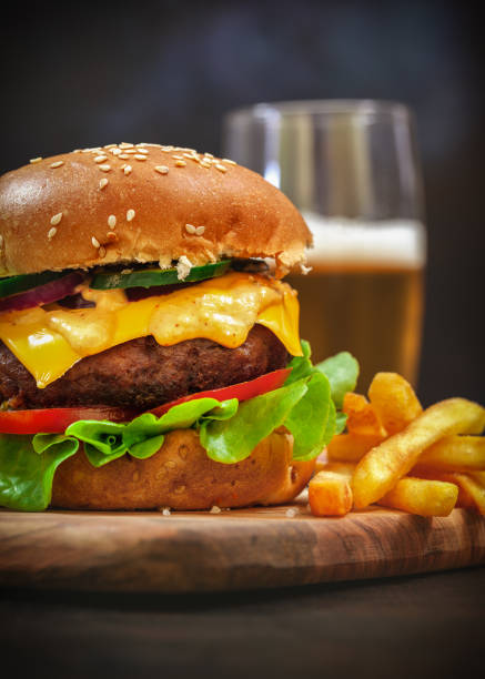 istock Hamburger And French Fries 964842312