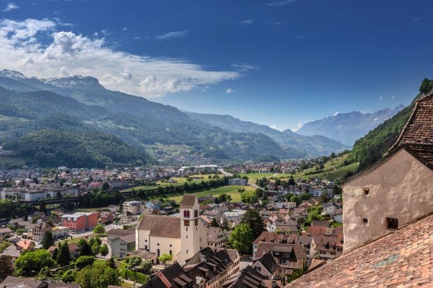 istock Mountains view in Alps. Swiss landscape 964843424
