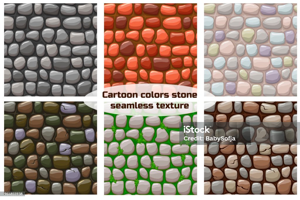 Stone Texture Loopable Cartoon Stone Texture Vector Seamless Background Stock Illustration ...