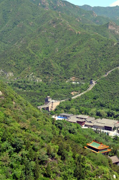 istock The Great Wall of China and mountains 964858840