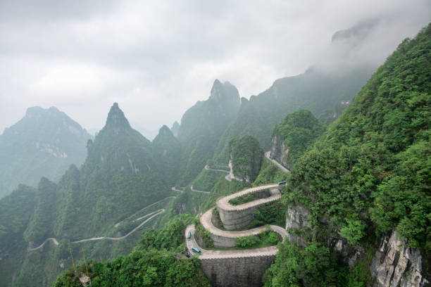 istock Mountain road to Tianmen mountain 964863614