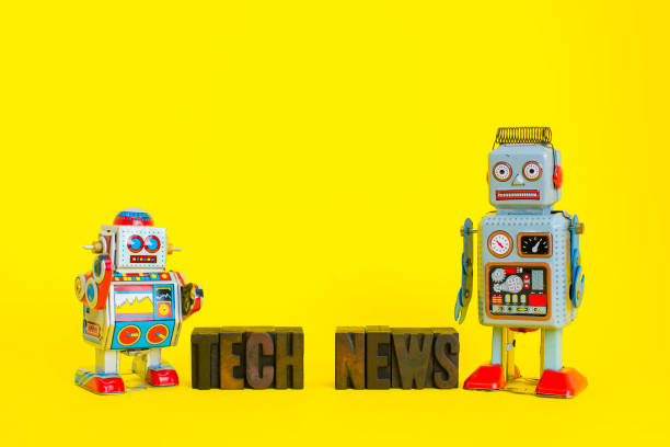 istock Tech News with Vintage Robots 964880358