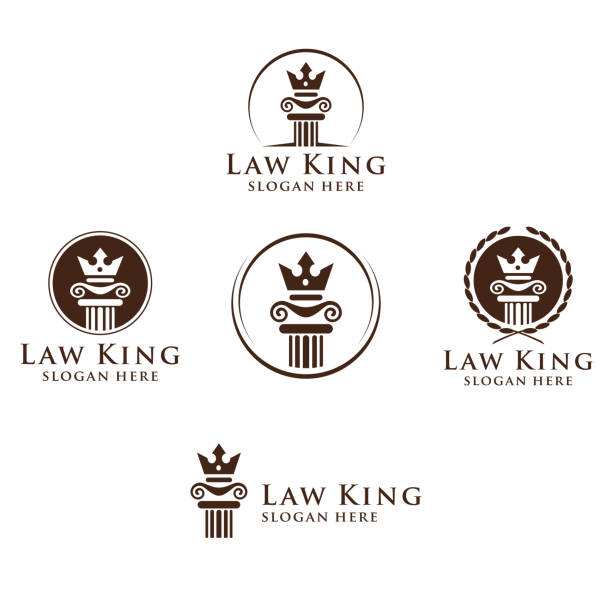Law and Attorney Symbol, elegant Firm vector Design elegant Firm vector Design King Size stock illustrations