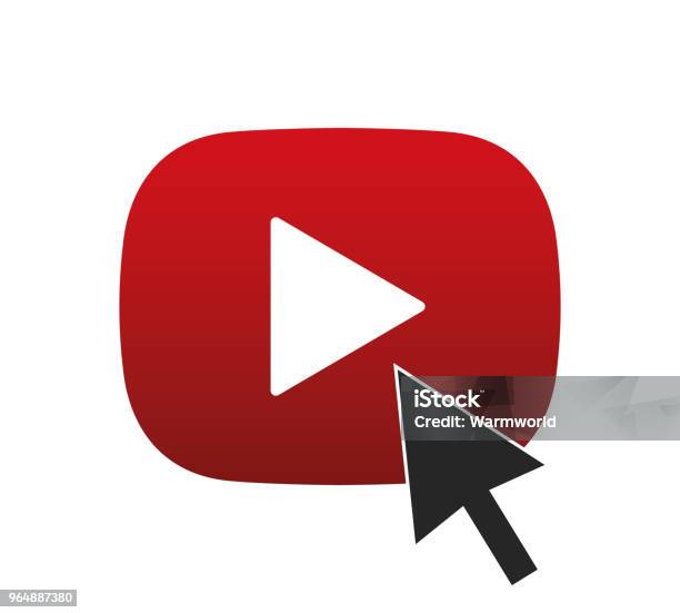 Cursor Code Play Button Play Button With Cursor Stock Illustration - Download Image Now - Arrow ...