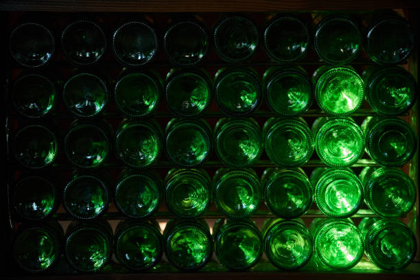istock Bottoms of beer bottles 964890748
