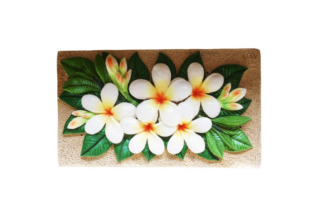 istock Frangipani or Plumeria alba Mold from concrete for building with clipping path 964891094