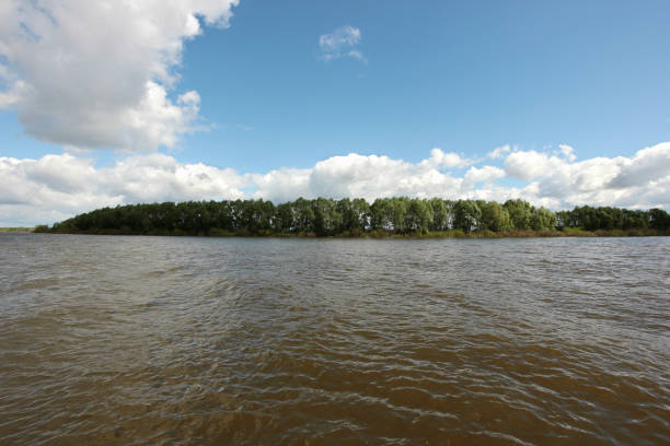 istock the beautiful landscape with low clouds over the river 964895122