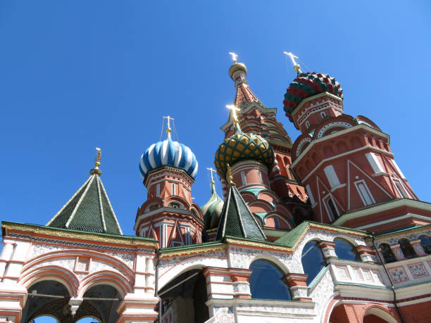 istock St. Basil's Cathedral against the clear blue sky 964916954