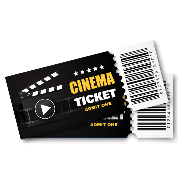 istock Cinema tickets background. Vector movie poster illustration 964930258