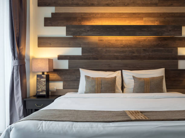 istock Empty bed in luxury and natural bedroom 964936694