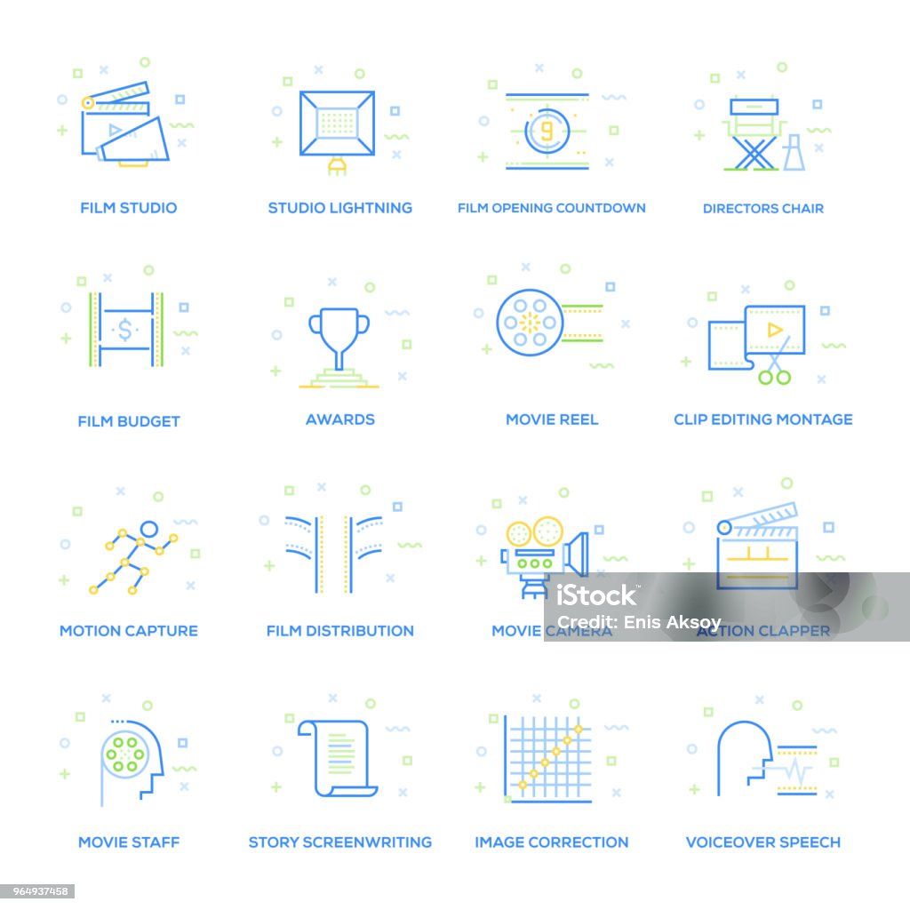Video Production Icon Set Video Production stock vector