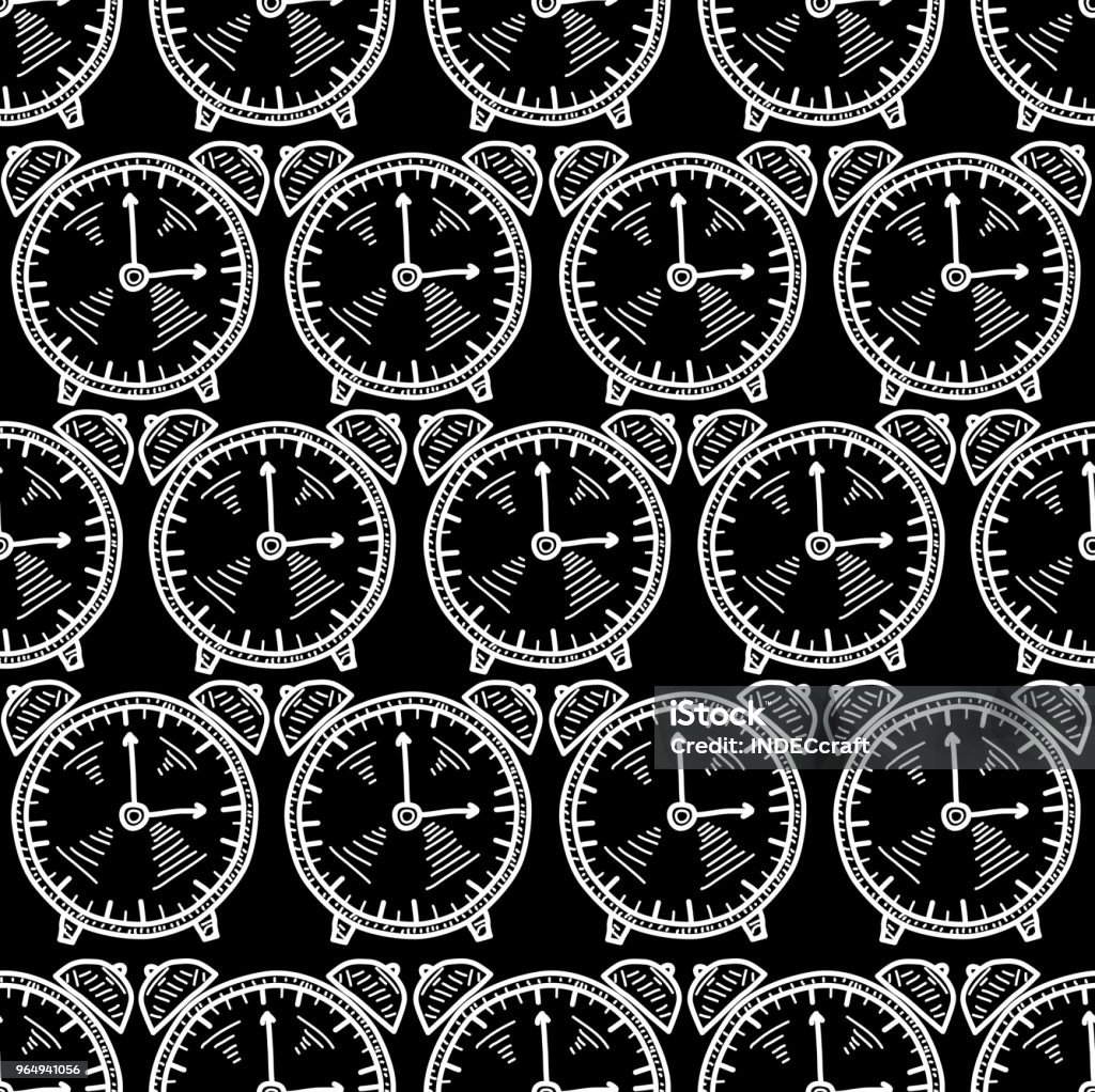 Clock Mode Pattern Clock Seamless Pattern Stock Illustration - Download Image Now - Clock ...