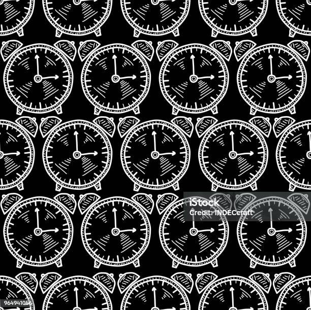 Clock Pattern Design Clock Seamless Pattern Stock Illustration - Download Image Now ...