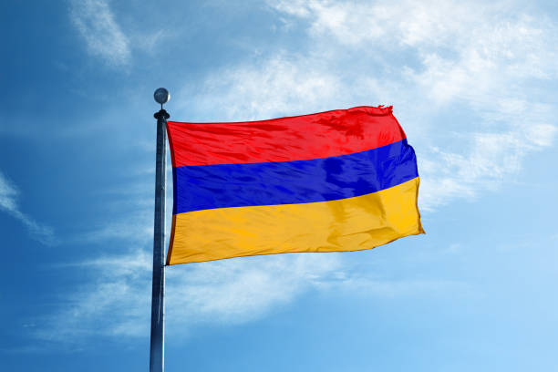 istock Armenia flag on the mast 964941200