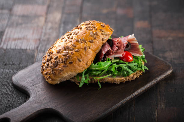 istock Italian sandwich with prosciutto. 964941204