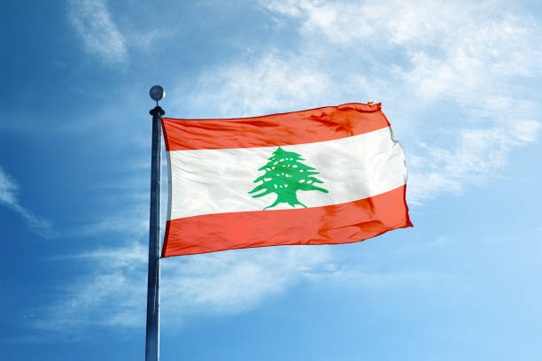 istock Lebanon flag on the mast 964941262