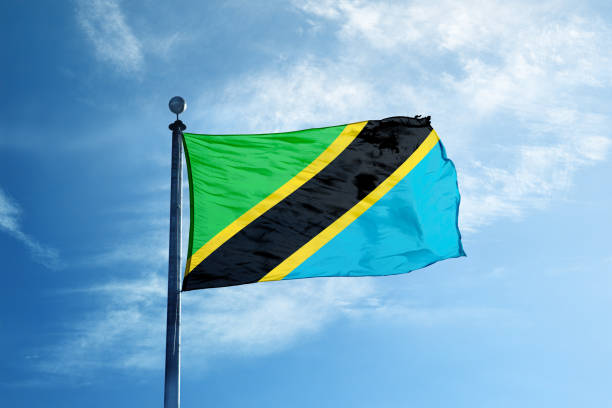 istock Tanzania flag on the mast 964941374