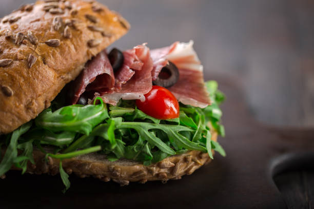 istock Italian sandwich with prosciutto. 964941384