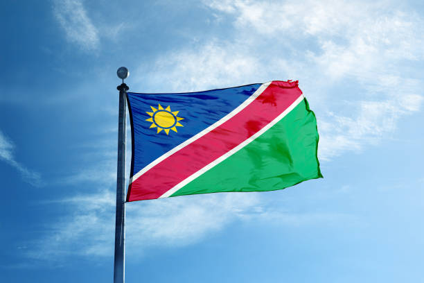istock Nambia flag on the mast 964941434