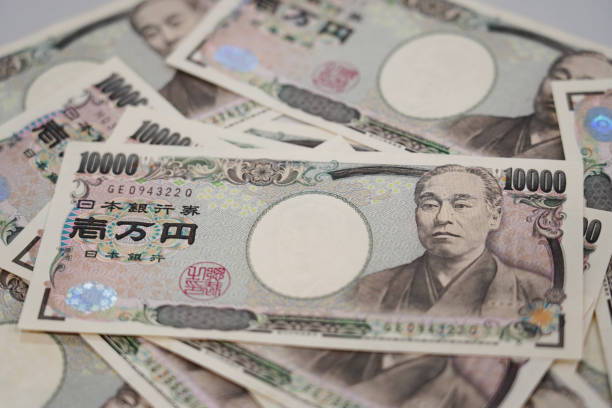 istock Background of closeup  japanese bank note 964944514