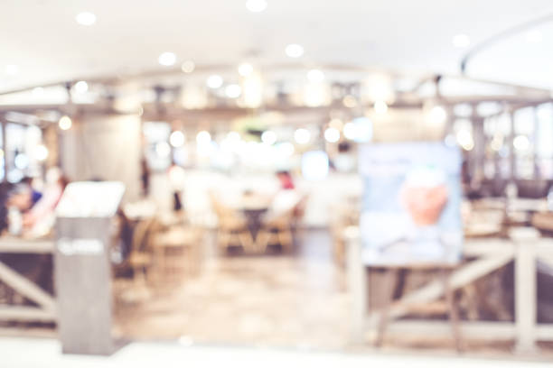 istock Blurred background : blur cafe with bokeh light background, banner, food and drink concept 964948120