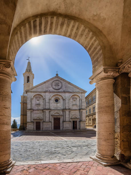 Catedral em Pienza, Toscana - foto de acervo